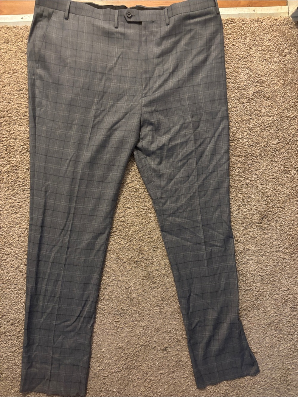 Ralph Ralph Lauren Men’s 48R Big & Tall Gray Plaid Dress Pants Fitted Like New